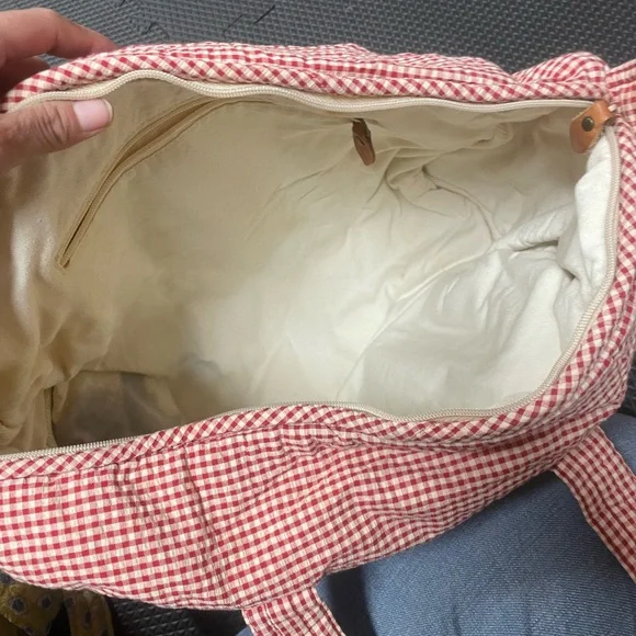 Vintage Ralph Lauren Red Travel Bags Set of 3 gingham - Picture 12 of 17